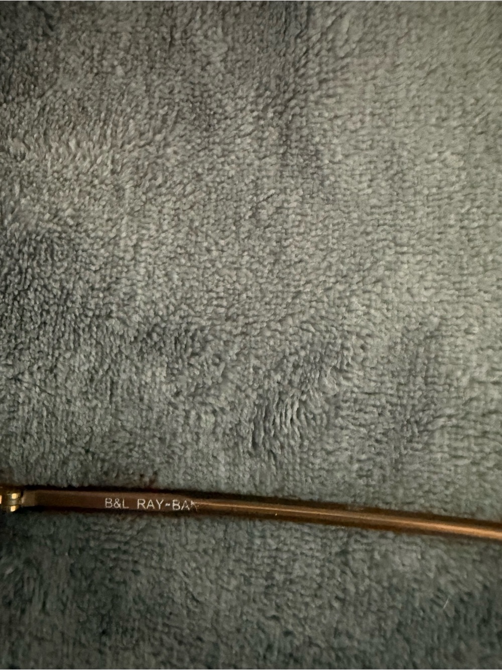 Ray-Ban Gold Frame Dark Green Lens Rectangular Sunglasses - Picture 3 of 5